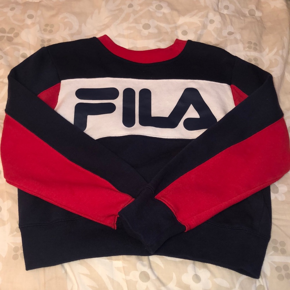 Fila cropped long sleeve sweater